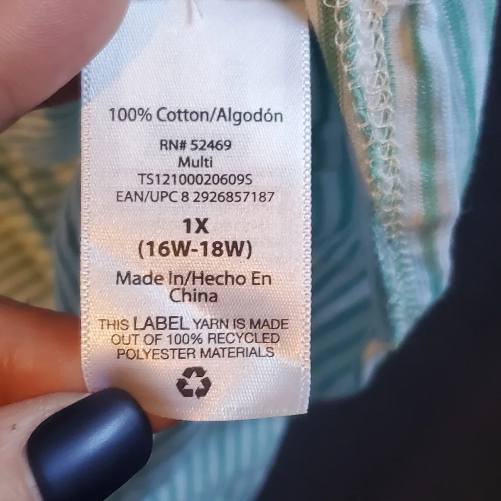 terra & sky - Women's stripped shirts -Sz 1x - Bundle of 2 shirts - Picture 8 of 9